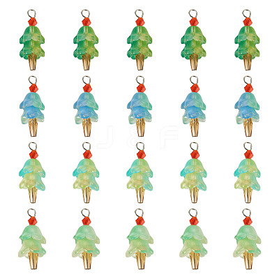 20Pcs 4 Styles Glass Ice Cream Pendants PALLOY-TAC0242-02-1