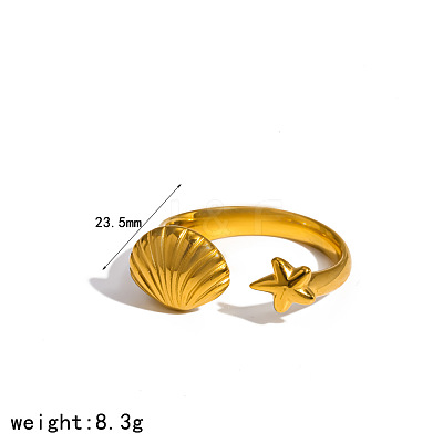 304 Stainless Steel Cuff Open Rings WG8B2A1-08-1