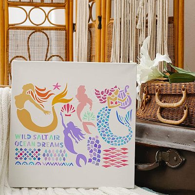 Large Plastic Reusable Drawing Painting Stencils Templates DIY-WH0202-210-1