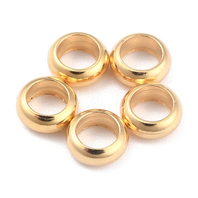 Rack Plating Brass Spacer Beads KK-O139-16D-G-1