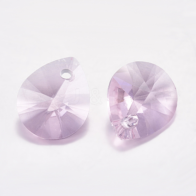 Faceted Glass Rhinestone Pendants RGLA-F053-C-223-1
