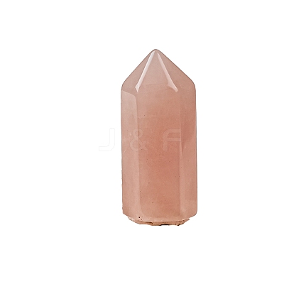 Pointed Tower Natural Rose Quartz Healing Stone Wands PW-WG87518-03-1