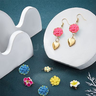 60Pcs 3 Style Handmade Polymer Clay Links Connectors FIND-SC0001-85-1
