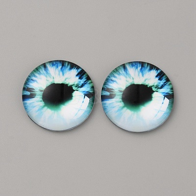 Glass Cabochons LS-GLAA-WH0033-75H-10-1