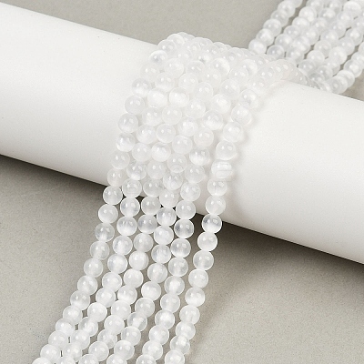 Natural Selenite Beads Strands G-L552H-16C-1