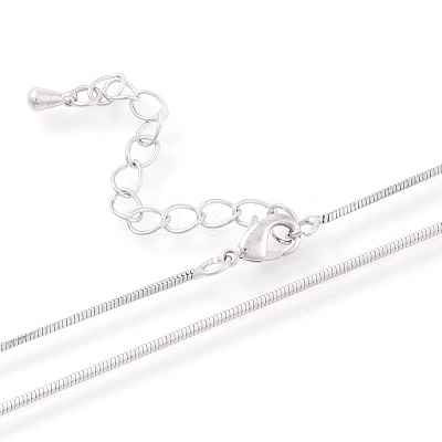 Brass Round Snake Chain Necklaces Making MAK-L025-02P-1