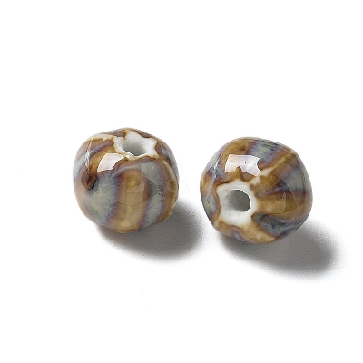 Vintage Porcelain Pumpkin Beads PORC-L080-H20-1