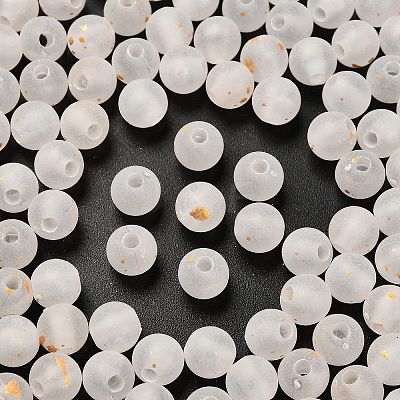 Frosted Transparent Acrylic Beads X1-OACR-F013-13L-1