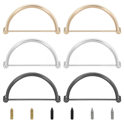 6 Sets Zinc Alloy Bag Handle FIND-CA0002-48-1