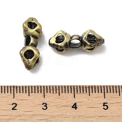 Tibetan Style Rack Plating Brass Connector Charms KK-Q805-08AB-1