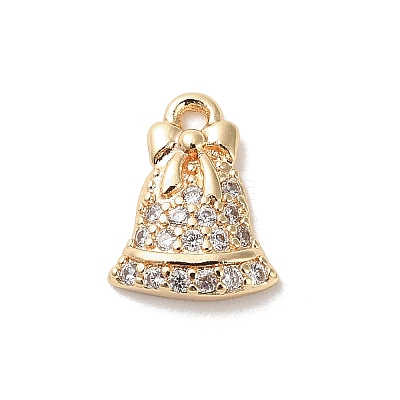 Brass Micro Pave Cubic Zirconia Charms LS-KK-D427-05B-G-1