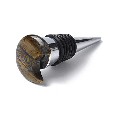 Moon Natural Tiger Eye Wine Stoppers LS-DJEW-P021-D01-1