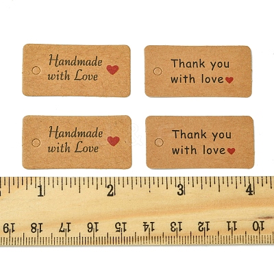 2 Sets 2 Styles Kraft Paper Word Printed Gift Tags CDIS-FS0001-20-1