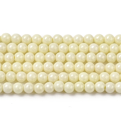 Cubic Zirconia Imitation Pearl Bead Strands ZIRC-P109-03A-05-1