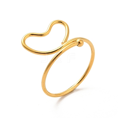 201 Stainless Steel Wrapped Fing Rings for Women STAS-K247-03G-1