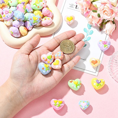 24Pcs 12 Styles Freehand Acrylic Beads FIND-YW0011-36-1