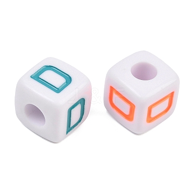 Opaque Acrylic Enamel European Beads AC-ACBA1794-04D-1