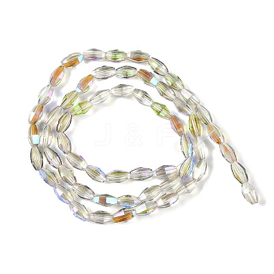 Electroplate Glass Beads Strands GLAA-Q101-03B-HP01-1
