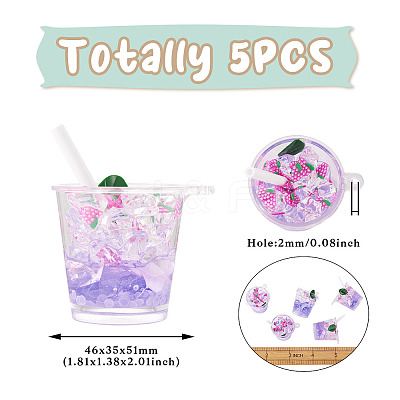 Transparent Resin Big Pendants LS-RESI-TAC0019-04D-1