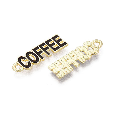 Alloy and Enamel Pendants PALLOY-T093-09A-G-1