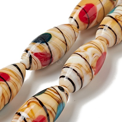 Handmade Lampwork Beads Strand LAMP-C008-08-1