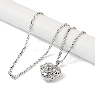 Brass Rhinestone Pendant Necklaces NJEW-G089-16I-P-1