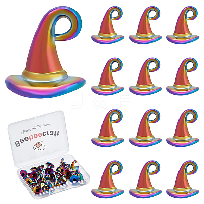 Rainbow Color Alloy Pendants FIND-BBC0001-30-1