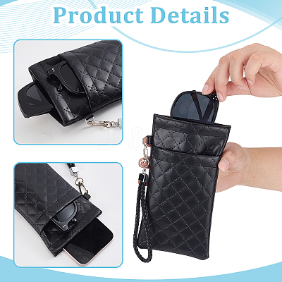 Imitation Leather Eyeglass Cases AJEW-WH0077-083A-1