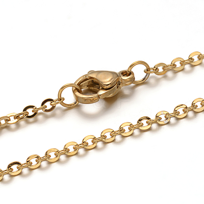 304 Stainless Steel Cable Chain Necklace STAS-L164C-01-1