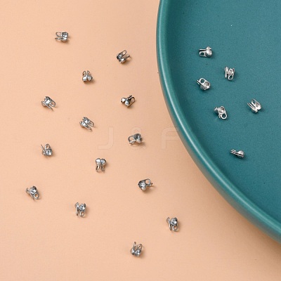 Tarnish Resistant 304 Stainless Steel Smooth Surface Bead Tips STAS-D150-01P-1