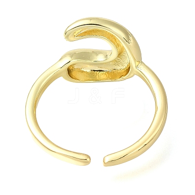 Rack Plating Brass Open Cuff Rings RJEW-S394-01G-C-1