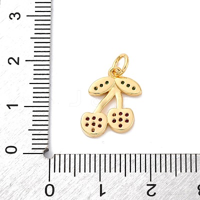 Brass Micro Pave Cubic Zirconia Pendants KK-F894-05G-1