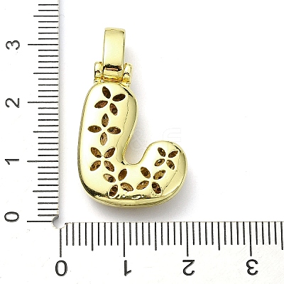 Brass Micro Pave Clear Cubic Zirconia Pendants KK-M279-01G-J-1