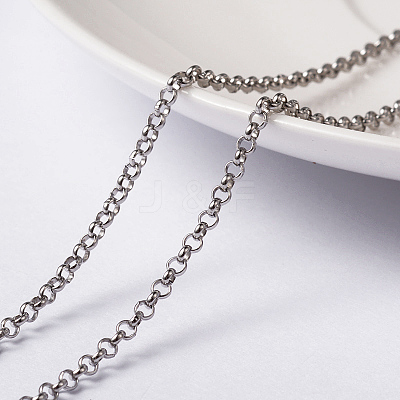 Tarnish Resistant 304 Stainless Steel Rolo Chains CHS-L014-12P-1