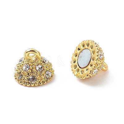 Alloy Rhinestone Magnetic Clasps with Loops RB-H116-2-M-1
