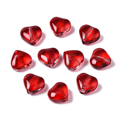 Transparent Spray Painted Glass Beads X-GGLA-S054-012A-02-1