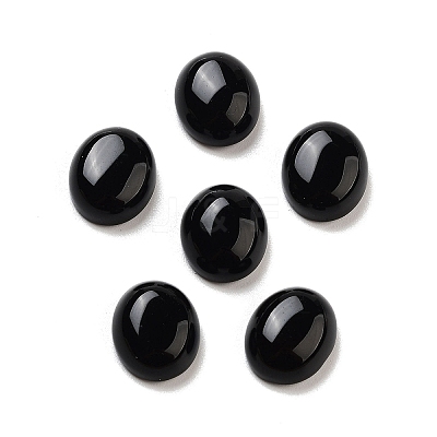 Natural Black Onyx(Dyed & Heated) Cabochons G-G145-01A-28-1