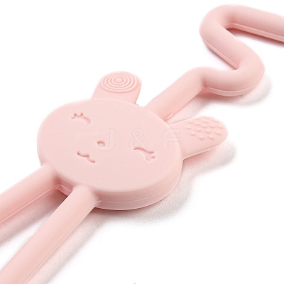 2 in 1 Silicone Baby Pacifier Holder Chains AJEW-G050-02C-1