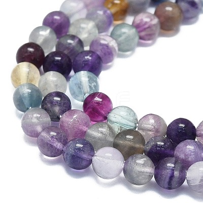 Natural Fluorite Beads Strands G-K245-A10-02-1