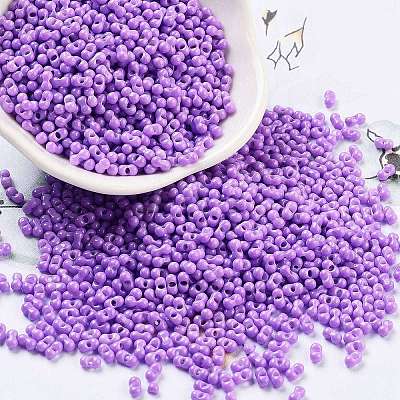 Baking Paint Glass Seed Beads SEED-A033-04T-1