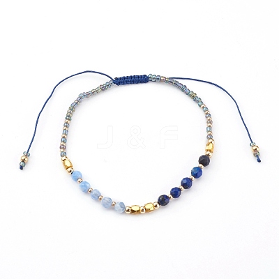 Adjustable Nylon Cord Braided Bead Bracelets BJEW-JB06024-1