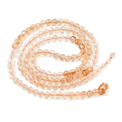 Heated Natural Citrine Beads Strands G-Q002-B04-04-1