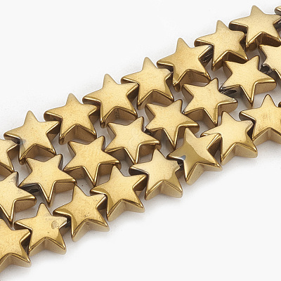 Electroplate Non-magnetic Synthetic Hematite Beads Strands G-N0321-08G-1