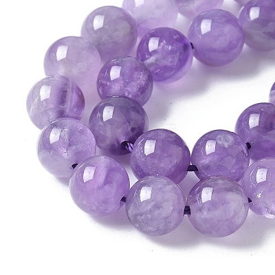 Natural Amethyst Beads Strands G-M445-8MM-01A-1