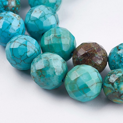 Dyed & Heated Natural Magnesite Beads Strands TURQ-F010-11-10mm-1