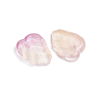 Two-Tone Transparent Glass Charms GLAA-H016-15V-1