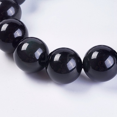 Natural Rainbow Obsidian Stretch Bracelets BJEW-F315-14mm-1