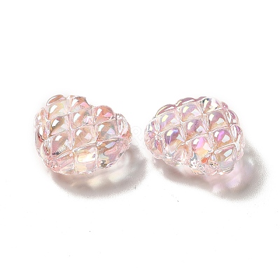 Transparent Acrylic Waffle Beads OACR-E016-01B-1