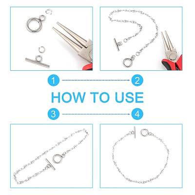Tarnish Resistant Stainless Steel Ring Toggle Clasps STAS-Q179-01-1