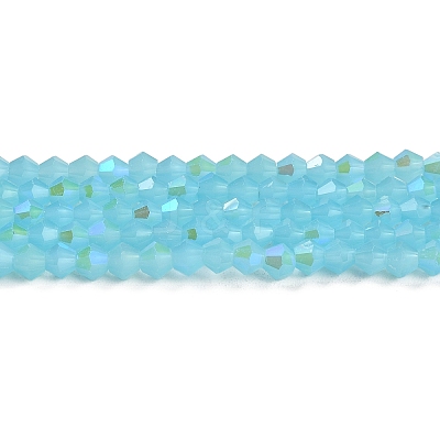 Imitation Jade Electroplate Glass Beads Strands EGLA-A039-J4mm-L03-1